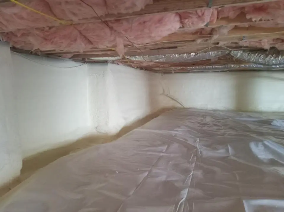 Crawl space encapsulation with closed-cell spray foam for Metal Roof Coating in Downers Grove